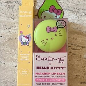 The Crème Shop x Hello Kitty Dual: Macaron Lip Balm and Margo Dream Lip Balm